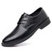 Men's Breathable Perforated Leather Sandals - Comfortable & Durable Black Business Casual Shoes For Summer_vogvips.com