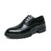 Formal Platform Elevating Leather Shoes Men's Lace-up Groom Wedding Shoes_vogvips.com