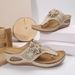 Large Toe Casual Sandals 2025 New Style For Women Wearing Thick Soled Flower Beach Flip Flops_vogvips.com