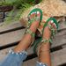 36-43 Size European And American New Butterfly Rhinestone Sandals Soft Sole Beach Flat Heel Slippers_vogvips.com
