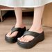 2025 New Wome's Summer Outdoor Versatile Wedge Heel Thick-Soled Flip-Flops Beach Ad Seaside, No-Slip Sadals For_vogvips.com
