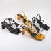 Heel Sandals Women S Shoes Summer Square Toe Elastic Band High Outdoor Fashion Chunky Heel Large Size Sandals Women Sandals_vogvips.com