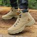 Outdoor High-top Boots Men Anti-slip Flat Comfortable Ankle Boots Men Breathable Wear-resistant Casual Lace-up Hiking Shoes Men_vogvips.com