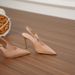 Backless Large Size Closed-Toe Sandals For Women, Summer One-Strap Retro Metal Buckle Pointed Toe Thin Heel Apricot High_vogvips.com