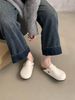Plus-size Women's Shoes, Sizes 41 To 43, Soft Leather, Super Popular Retro Thick-soled Slip-on Closed-toe_vogvips.com