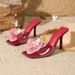 Summer New Flower-decorated Open-toe High-heeled Sandals For Women, Fashionable European And American Style Trendy_vogvips.com