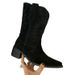 New Large Embroidered Western Cowboy Tall Boots For Women, V-neck Long Legged Knight Boots, Thick Heel Looks Thinner_vogvips.com