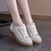 Korean-style Retro Sneakers For Women, 2026 Summer New Model, Versatile Soft-soled Lightweight Breathable Mesh White_vogvips.com