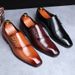 TerraStride Business Formal Leather British Pointed Derby Casual Lace-up Men's Breathable Groom Wedding Shoes Men_vogvips.com