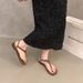 Flat-soled Retro Resort-style Flip-flop Sandals, Fairy Shoes, 2026 New Summer Black Versatile Beach Roman Sandals_vogvips.com