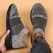 Men’s Shoes Large Size Sports Men's Shoes Breathable Flying Knit Socks Shoes Lace Up Large Size Casual Running_vogvips.com