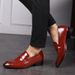 Euro Step Men's Large Size Leather Korean Style Slip-On Casual Shoes_vogvips.com