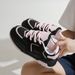 White Women's Autumn New Collection, Spliced Color Collision Casual Board Flat Bottomed College Style Student_vogvips.com