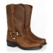 Men's Comfortable Multi Color Leather Western Cowboy Boots With Harness Strap Daily Outfit_vogvips.com