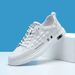 Men's Genuine Leather Crocodile Pattern White Sneakers Breathable Round Toe Fashion Trendy Sports Casual Shoes_vogvips.com