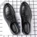 TerraStride Men's New Spring Autumn Hand-Scraped Business Casual British Korean Style Work Groom Wedding Leather Shoes_vogvips.com