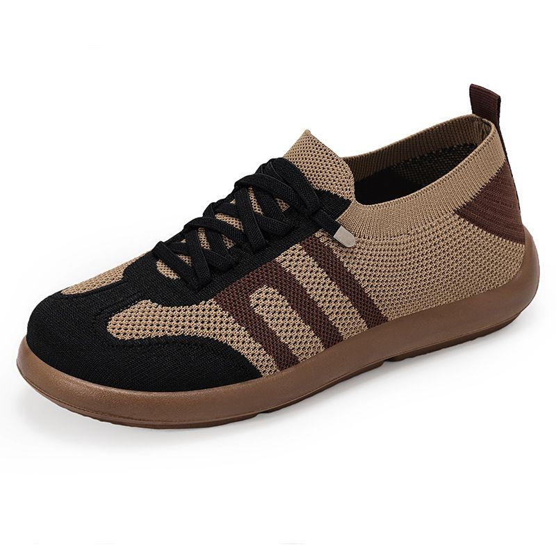 Women's Shoes Casual Shoes One Pedal Shallow Mouth Retro German Training Shoes Flying Woven Breathable Mother Shoes Flat Single Shoes_vogvips.com