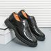2025 Large Size Glossy Leather Men's Casual Business Formal Shoes Wedding New_vogvips.com