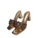 23 Spring/Summer New European And American Style Versatile Chunky Mules For Outdoor Wear, Cowhide High Heel Open-Toe_vogvips.com