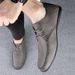 TerraStride Men's Loafers 2025 Summer New Soft Sole Business Casual Leather Fashion Lace-up Trendy Youth Shoes_vogvips.com