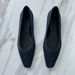 TOT No Label Square Toe Slip On Low Heel Lazy Flat Denim Blue Work Comfortable Women S Shoes_vogvips.com