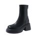 Female Raise The Bottom Black Joker Martin Boots_vogvips.com