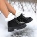 Northeat Fur-Lined Warm Cotton Shoe For Women 2025 Winter New Style Fleece-Lined Thickened Snow Large Size Martin_vogvips.com