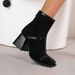 Women Ankle Boots Autumn Winter Short Boots Ch Elsea Square Toe Patchwork Korean Style Short Boots For Women Elegant Yellow Black Leopard Print_vogvips.com