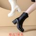 Height Increasing Women's Series New Thick Feminine Bottom Elegant Slim High Heel Mid Calf Boots_vogvips.com