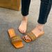 Xiaoxiang Cool Slippers For Women's Outwear 2024 Summer New Showy Feet Small Soft Sole Square Head Vacation Beach Shoes_vogvips.com