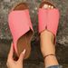 New Wedges Fashion Simple And Light One Slip-on Fashion Large Size Slipper Woman_vogvips.com