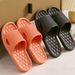 Soft Home Slippers Couple Summer Indoor Skid Proof Bathroom Slippers Sandals Hotel Solid Color Men Women Flip Flops Flat Shoes_vogvips.com