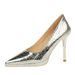 3255-5 Style Banquet Super High Heels Women's With Thin Heels, Shallow Mouth, Pointed Toe, Stone Pattern, Sexy Nightclub_vogvips.com