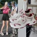 Women's Black And White Chunky Sneakers Breathable Mesh Platform Dad Shoes Ultra Light Casual Couple New Unisex Sneakers_vogvips.com
