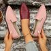 Women's Shoes Large Size Women's Casual Flat Shoes Pointed Toe Simple Snakeskin Pattern Shallow Mouth Breathable One Foot Slip On Large Size 43_vogvips.com