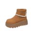Petite Platform Thick-Soled Short 2025 Autumn Winter New Fashion Versatile Lace Slimming Height-Increasing Martin Boots_vogvips.com