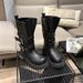2025 Genuine Leather Long For Women Thick Sole Big Toe Derby Punk Motorcycle Rider Boots Trendy_vogvips.com