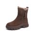 Snow 2025 New Winter Thick Warm Short Casual Fleece-Lined Outdoor Cotton Boots Genuine Leather High-Top Women's Shoes_vogvips.com