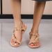 2025 New Large Size Women's Flat Foreign Trade, Bohemian Floral Sandals With Toe Clips And Elastic Straps, Casual Shoes_vogvips.com