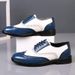 Euro Step Autumn New Brogue For Men, Carved Color Block, Large Size, Youth Versatile, Business Formal Men's Leather Shoes Trend_vogvips.com