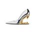 2023 New Sharp Metal Teeth, Irregular High Heels, One Step Fashion Show, Single Shoe Girl_vogvips.com
