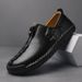 Men's Slip-On Leather Shoes With Stitched Sole, Casual Men's Loafers, Large Size Men's Shoes 47-48_vogvips.com