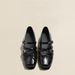 Cowhide Version 6cm Hidden Wedge Square Toe Bowknot Belt Buckle Silver Mary Jane Single Soft Sole Ballet Shoes_vogvips.com