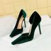 3287-2 Style Banquet Women's Thin High Heels Xishi Suede Shallow Mouth Square Head Side Hollow Single Shoes_vogvips.com
