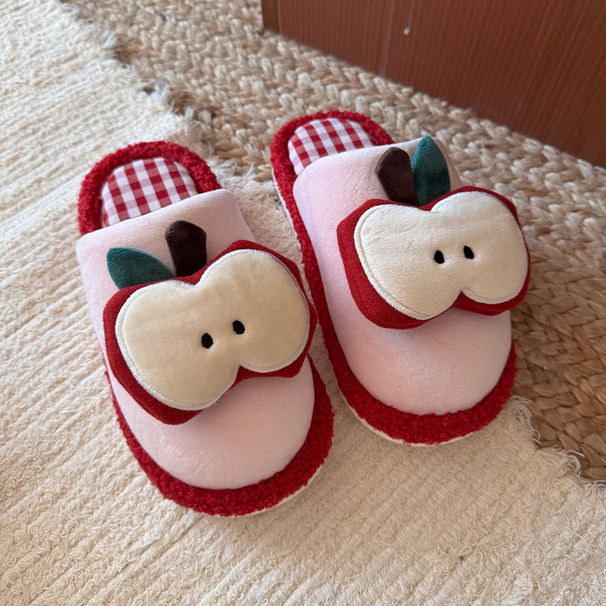 Cartoon Autumn New Trendy Indoor Home Warm Cotton Cute Winter Furry Slippers For Women_vogvips.com
