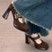 Chuyuji Retro Brown Everyday Versatile High-heeled Shoes With Chunky Heel, Square Toe, And Mary Jane Style For Petite_vogvips.com