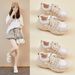Dad Shoes Female Student Sports Platform Heightening Shoes Casual Shoes Mesh Breathable_vogvips.com