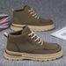 Autumn Men's Shoes, High-Top Martin Boots, Men's Trend, Versatile Platform Work Boots, Leather Boots, Athleisure Board S_vogvips.com