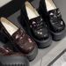2026 Spring New Thick-Soled Height-Increasing High-Heeled Round-Toe Japanese JK Women's Leather Uniform Lolita Single_vogvips.com