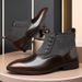 European Warm Series Winter Plus Size Side Zipper Business Formal Leather Shoes Men's Korean Style Casual Versatile Martin Boots_vogvips.com
